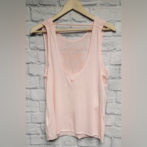 NWT NIKE S ECHO PINK MODERN MUSCLE DRI-FIT BUNGEE OPEN BACK WORKOUT TANK TOP - Picture 5 of 5